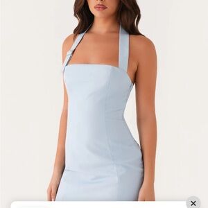 Peppermayo Strapless Sky Blue Dress